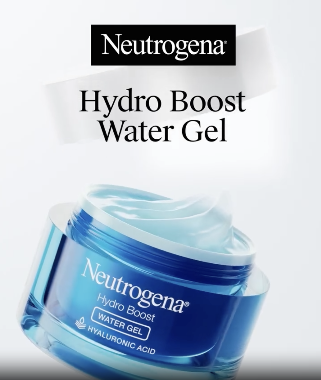 Neutrogena Meta ad creative — “Hydro Boost Water Gel — hyaluronic acid hydration”